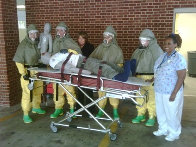 Providers reenacting disaster relief efforts